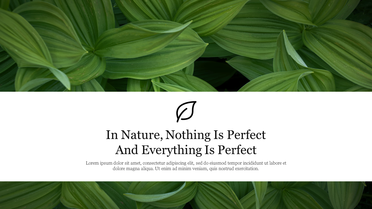 Free - Effective Nature Template Presentation Slide PowerPoint